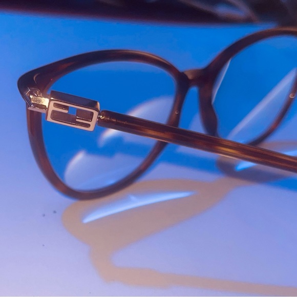FENDI Authentic Oval Dark Brown Eyeglasses - Picture 3 of 4